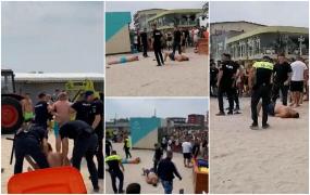 Scandal transformat în bătaie generală pe o plajă în Costinești. A fost nevoie de intervenția polițiștilor