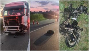 Doi bărbați au murit pe loc, după ce s-au izbit frontal cu motocicleta într-un TIR. Accident înfiorător pe un drum din Suceava