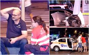 Accident grav, noaptea trecută, în București, după ce o ambulanță în misiune a lovit un Logan care nu i-a acordat prioritate