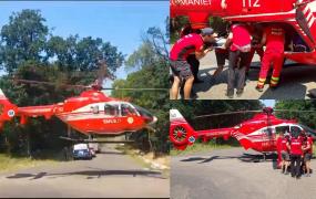 Ciclist rănit în timpul unui concurs în Arad. Băiatul de 18 ani a căzut brusc de pe bicicletă şi s-a rănit la un picior