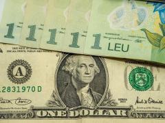 Leul românesc a prins o zi bună în raport cu dolarul american