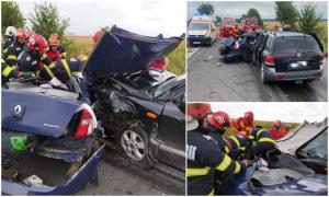 Mașini zdrobite după un accident înfiorător în Ialomița. Un Hyundai și un Renault s-au făcut praf, doi oameni au murit pe loc