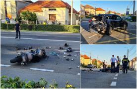 Motociclist mort în Satu Mare, după un accident înfiorător. Tânărul avea în rucsac sute de grame de droguri