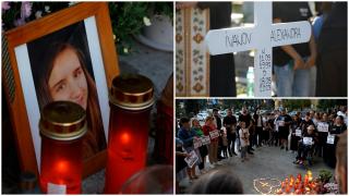 Imagini de la protestele cauzate de moartea Alexandrei Ivanov, tânăra mămică care a murit la maternitatea din Botoşani