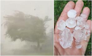 11 județe, sub avertizare cod galben de vreme severă. Ploi torențiale, grindină și vijelii puternice până vineri dimineață