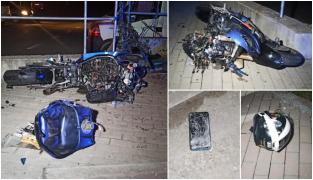 Motociclist mort, după o goană nebună pe străzile din Bistrița. Tânărul a fost aruncat pe asfalt, iar motorul s-a făcut praf