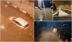 "Ce e afară! Băi, ce e aici" Ploile torențiale și vijeliile au făcut dezastru în țară. În Craiova, temperaturile au scăzut cu peste 10 grade într-o oră