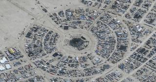Spațiul în care este organizat festivalul Burning Man din Nevada
