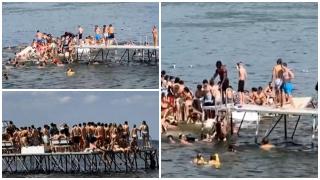 Clipe de groază într-un campus studențesc din SUA. Zeci de tineri, la un pas de tragedie, după ce digul pe care stăteau s-a prăbușit