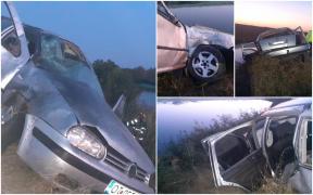 Tânăr de 21 de ani, găsit mort după un accident tragic. Maşina în care se afla a ieşit de pe şosea şi s-a oprit pe malul râului Olt