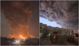 Incendiu devastator în Sankt Petersburg. Flăcările au cuprins 50.000 de metri pătraţi dintr-un depozit al unuia dintre cei mai mari retailer online din Rusia