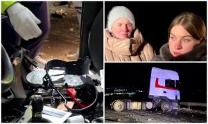 "TIR-ul e învârtit! Maşina acolo, în şanţ". Manevra greșită care i-a adus sfârșitul unui tânăr la "Zidul Morţii", în Suceava. Zona e plină de cruci, în amintirea victimelor