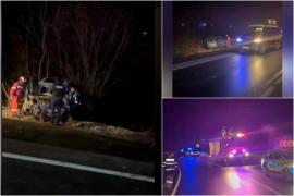 Tânăr de 25 de ani, rănit grav după ce s-a izbit cu maşina de un camion cu floarea soarelui, pe DN 13 în Braşov