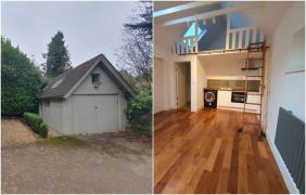 Garaj transformat în locuinţă şi scos la închiriat. Câţi bani cere pe lună un englez