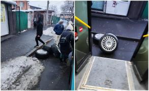 Bărbat din Capitală, prins în plină stradă, după ce a furase roţi de 4.700 de euro