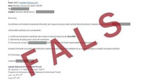 "Vă solicităm să transmiteţi următoarele informaţii". Avertismentul ANAF: Nu deschideţi aceste e-mail-uri