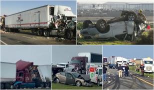 Haos dezlănțuit pe o șosea din SUA. Doi morți și 9 răniți, după ce 35 de vehicule s-au făcut praf pe șosea. Zeci de camioane și mașini, distruse