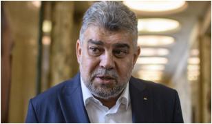 Premierul Marcel Ciolacu discuta cu jurnalistii inainte de sedinta de Guvern, la Palatul Victoria, in Bucuresti, luni, 23 septembrie 2024.