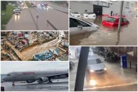 Noi inundaţii masive în Spania. Cod roşu de "pericol extrem" în Barcelona. Zeci de zboruri suspendate, după ce aeroportul a fost cuprins de ape