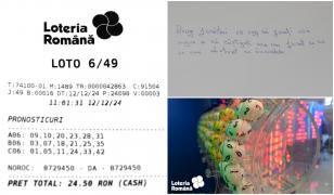O femeie a câştigat 100.000 de euro la loto 6/49: "Darul meu de Crăciun pentru copii"