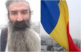 "Stegarul Dac" s-a urcat din nou pe macaraua din zona Păcii și a făcut live pe Facebook