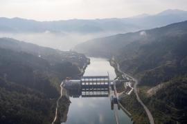 Centrul de navigație și hidroenergie Langdong, Congjiang, China
