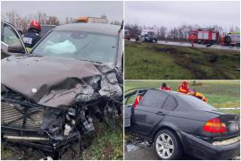 Carambol între patru maşini, într-o localitate din Ialomiţa. Șase răniţi, printre care și un copil de 5 ani