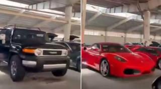 Ferrari și Lamborghini printre zecile de mașini de lux găsite în garajul lui Bashar al-Assad de lângă palatul din Damasc
