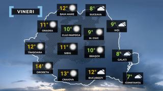Vremea de mâine 16 februarie. Va fi mai cald decât normalul perioadei. Pe arii restrânse va ploua slab