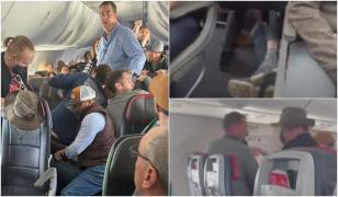 Panică la bordul unui avion din SUA. Pasagerii l-au imobilizat pe un bărbat care încerca să deschidă ușa, în timpul zborului