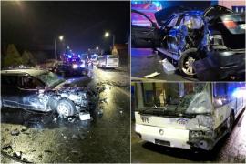 Un tânăr de 25 de ani s-a urcat beat criţă la volan cu un copil de un an. A lovit un autobuz, apoi a ricoşat în alt vehicul, în Floreşti, Cluj