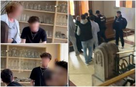 Un elev de clasa a VIII-a din Mureş şi-a bătut cu pumnii şi picioarele profesoara. Poliţia l-a imobilizat şi l-a dus la secţie. "Îşi aprinde ţigara"