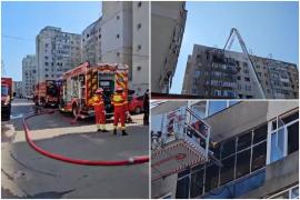 Aproape 50 de persoane evacuate dintr-un bloc din Constanța în urma unui incendiu