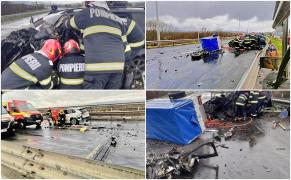 Accident înfiorător în Caransebeş. Un bărbat de 38 de ani a murit, după ce trei maşini s-au făcut praf pe şoseaua de centură a oraşului