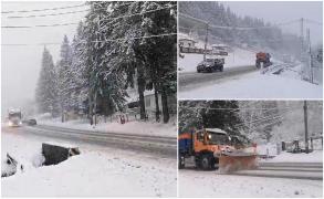 Ninge abundent în centrul țării. DRDP Brașov: Nu plecați la drum dacă nu sunteți pregătit pentru condiții de iarnă