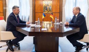 Premierul Ciolacu l-a primit pe cancelarul german Olaf Scholz la Palatul Victoria. Au discutat despre aderarea completă a României la Schengen