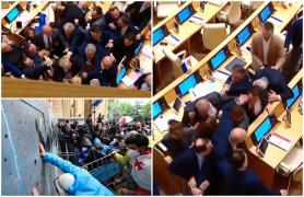 Georgia a adoptat legea controversată privind "influenţa străină". Bătaie între pro-ruşi şi pro-europeni în Parlament, în timpul dezbaterii