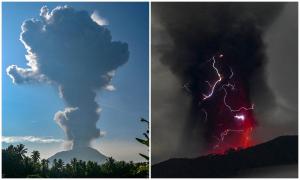 Vulcanul Ibu din Indonezia erupe