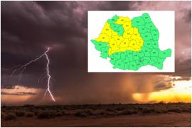 Cod galben de ploi, vijelii și grindină în mai multe zone din țară. Avertizarea emisă de ANM