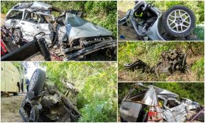 Tineri români, morţi pe o autostradă din Ungaria. Impactul a fost atât de puternic, încât motorul maşinii s-a desprins de caroserie