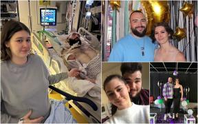 Momentul în care un bebeluş îşi cunoaşte pentru prima şi ultima oară tatăl, aflat pe patul de moarte, după ce a fost bătut cu bestialitate pe stradă