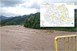 Jumătate de ţară, ameninţată de un cod galben de inundaţii. Harta râurilor unde vor putea apărea viituri rapide