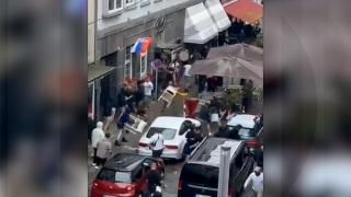 EURO 2024. Fanii au declanşat haosul pe străzile Germaniei: poliţia a împuşcat un bărbat înarmat cu un târnăcop și un cocktail Molotov. Incidente şi înainte de Anglia - Serbia