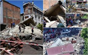 Un bloc de locuinţe cu 5 etaje din Istanbul s-a prăbuşit. O persoană scoasă moartă de sub dărâmături, alte opt rănite