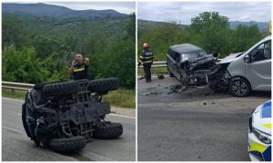Accident cu 5 răniţi pe DN 10, în judeţul Buzău. Una dintre victime, preluată de elicopterul SMURD