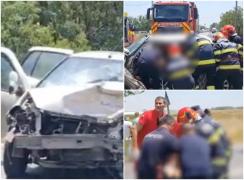 Accident cumplit în Dolj. O femeie de 63 de ani a intrat cu maşina pe contrasens, izbind în plin un alt autoturism