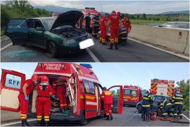 Impact cumplit între două maşini în Sibiu. Trei femei au fost rănite, iar una dintre ele este în stare gravă, inconştientă