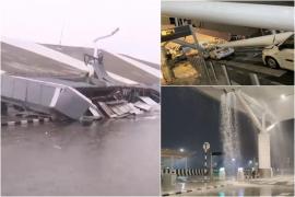 Teroare pe aeroportul din New Delhi, după ce un acoperiş s-a prăbuşit în timpul furtunii. Un mort, mai mulţi răniţi, zeci de curse anulate