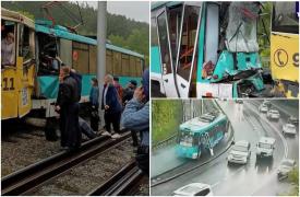 Un mort şi aproape 100 de răniţi, după ce două tramvaie s-au ciocnit în Rusia. Momentul în care oamenii sunt aruncați în fața mașinilor, filmat