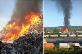 Incendiu pe platforma Oltchim. Flăcările s-au extins pe sute de metri pătraţi. A fost trimis mesaj Ro-Alert